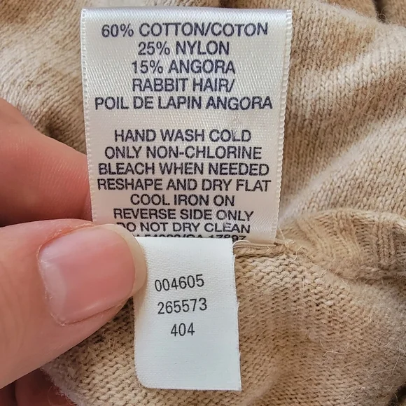 L Angora Rabbit Cotton Buttoned Cardigan Cottagecore Ballet Core Elevated Basics - Picture 6 of 6